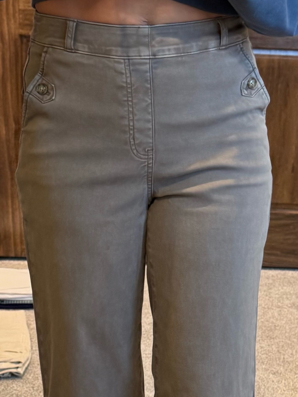 SPANX Brown Cropped Straight Pants
